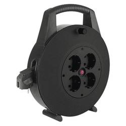 Bachmann 393.002 Kabeltrommel 10.00 m Schwarz Schutzkontakt-Stecker