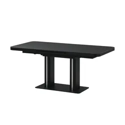 Esstisch ausziehbar  Tizian , schwarz , Maße (cm): B: 90 H: 76