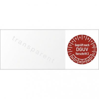 Dreifke® Kabelprüfplakette Geprüft...DGUV Vorschr. 3, 2026-2031, Folie, 50x20mm,10Stück/Bogen