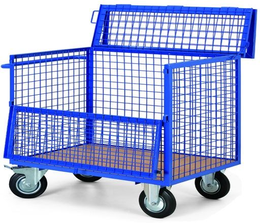 B2B Partner Schrankwagen mit Drahtwänden und Deckel