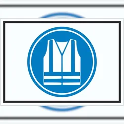 HB-Druck Warnweste benutzen Symbol Aufkleber A0 (841x1189mm)