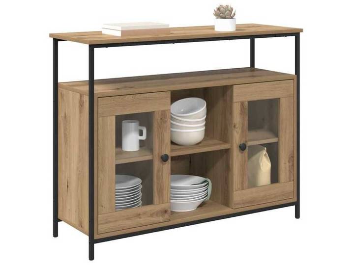 Bahut/Commode couloir - Marron SWEETY Buffet Chêne artisanal 100x35x80cm - bois d'ingénierie CL30251425859
