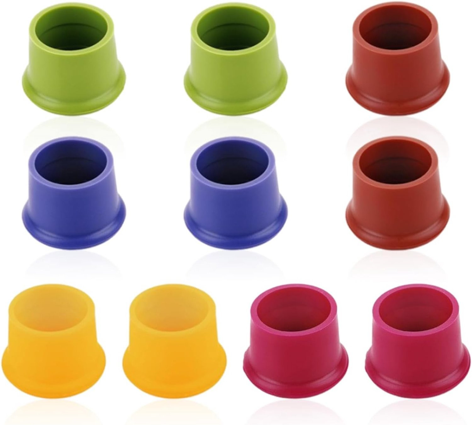 Set van 10 herbruikbare wijnstoppen van silicone in diverse kleuren