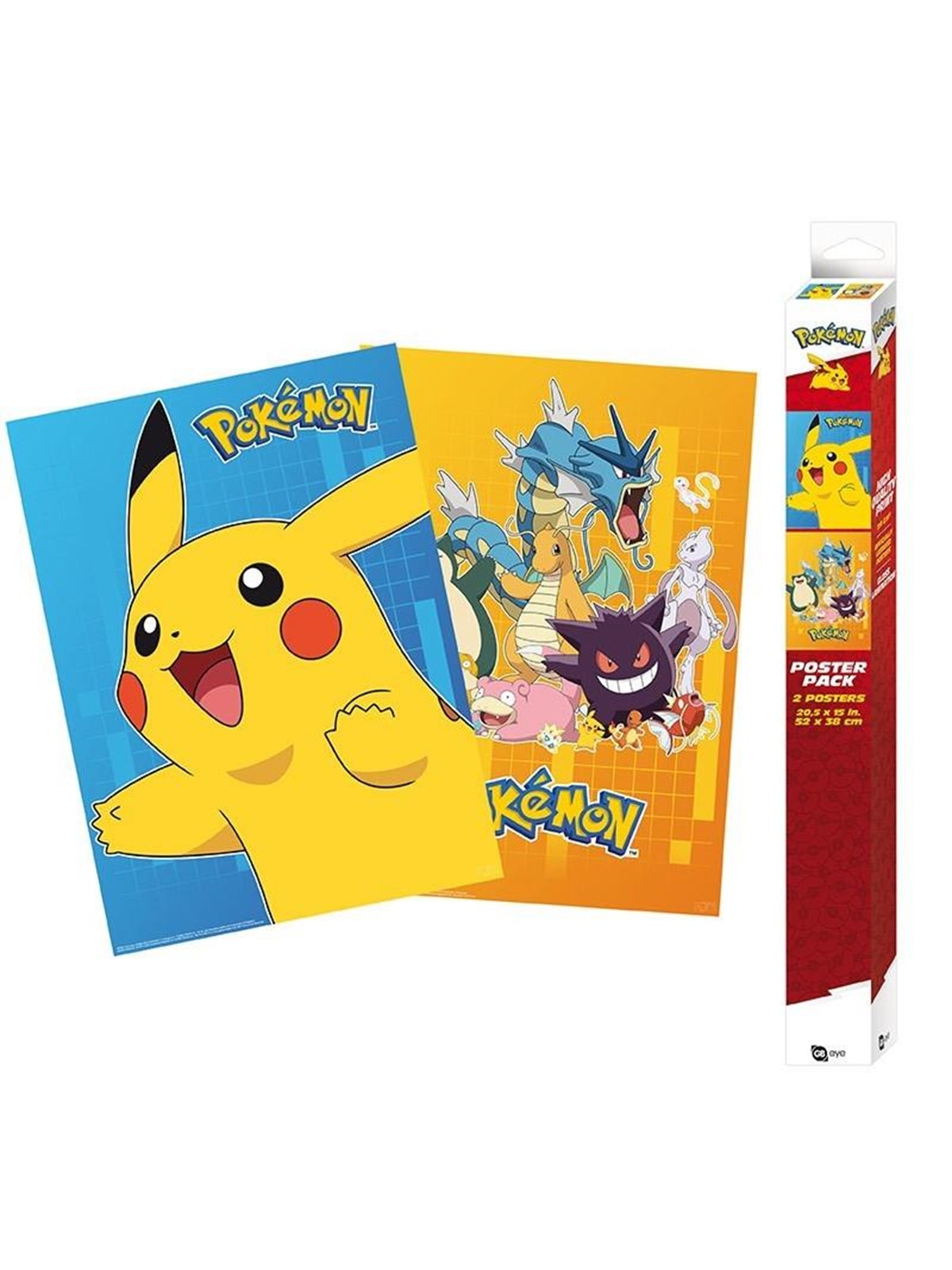 ABYstyle - POKEMON Set 2 Chibi Posters Colourful Characters (52x38cm) - Plakat