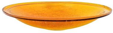 Achla Designs Reflective Crackle Glass Birdbath Bowl, 14 Inch Diameter, Cobalt Blue