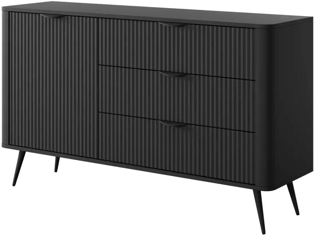 Höffner Sideboard  Lante ¦ schwarz ¦ Maße (cm): B: 138 H: 81