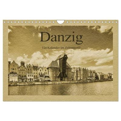 Danzig – Ein Kalender im Zeitungsstil (Wandkalender 2027 DIN A4 quer), CALVENDO Monatskalender