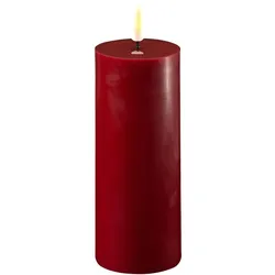 Stumpenkerze LED bordeaux 5 x 12,5cm