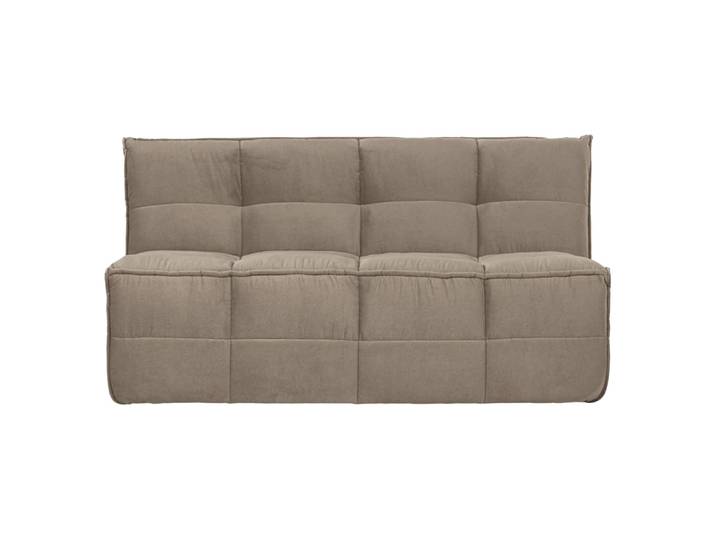 Banc de salle à manger en velours taupe