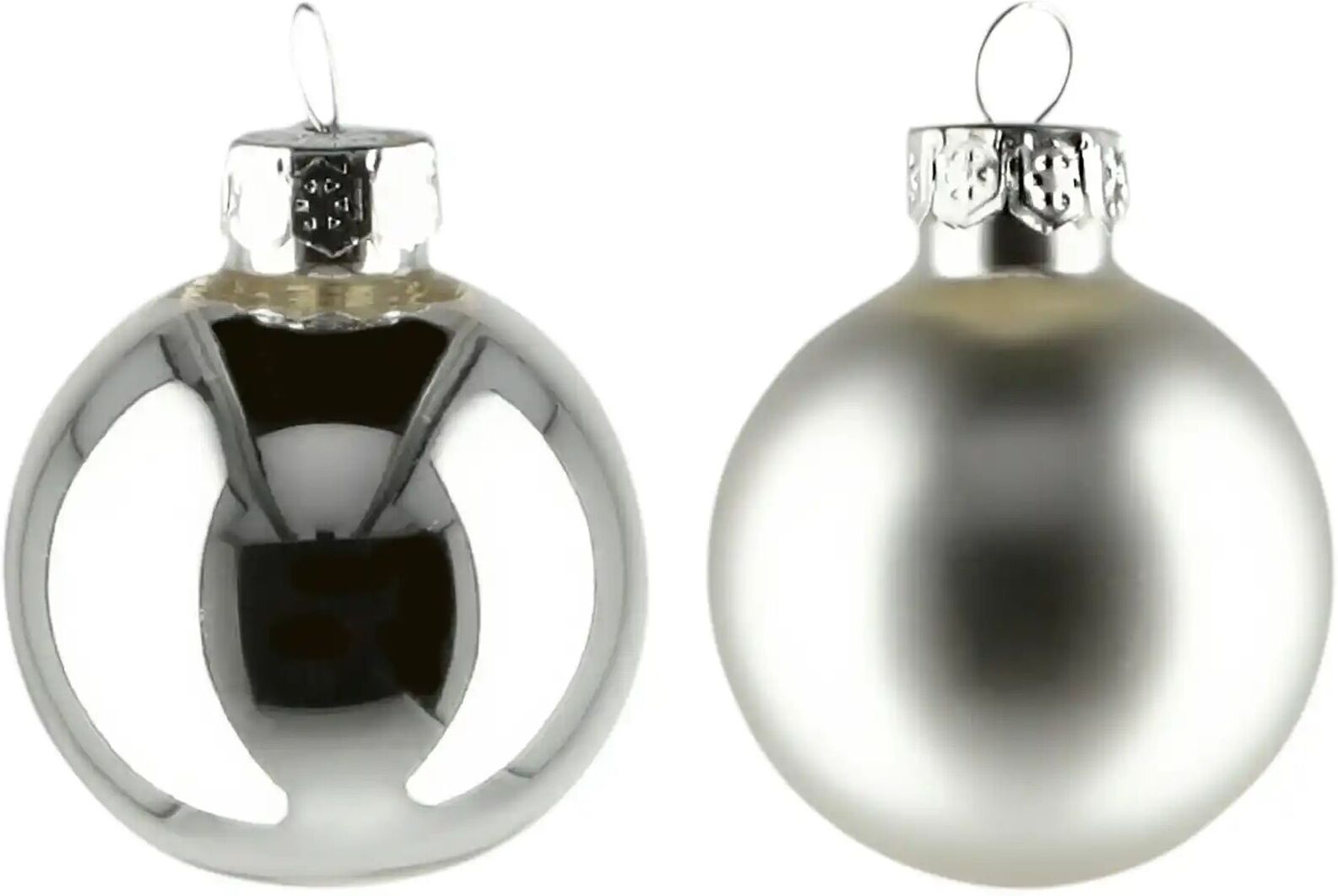Höffner Weihnachtsbaumkugel  16er-Set   ¦ silber ¦ Glas,Aluminium Ø: 3.5