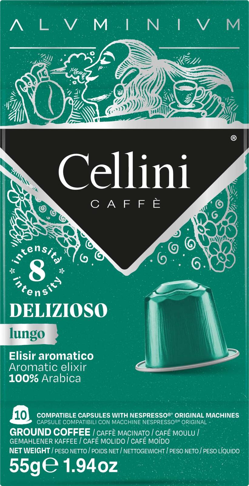 Cellini Kaffeekapseln LUNGO DELIZIOSO 8682310