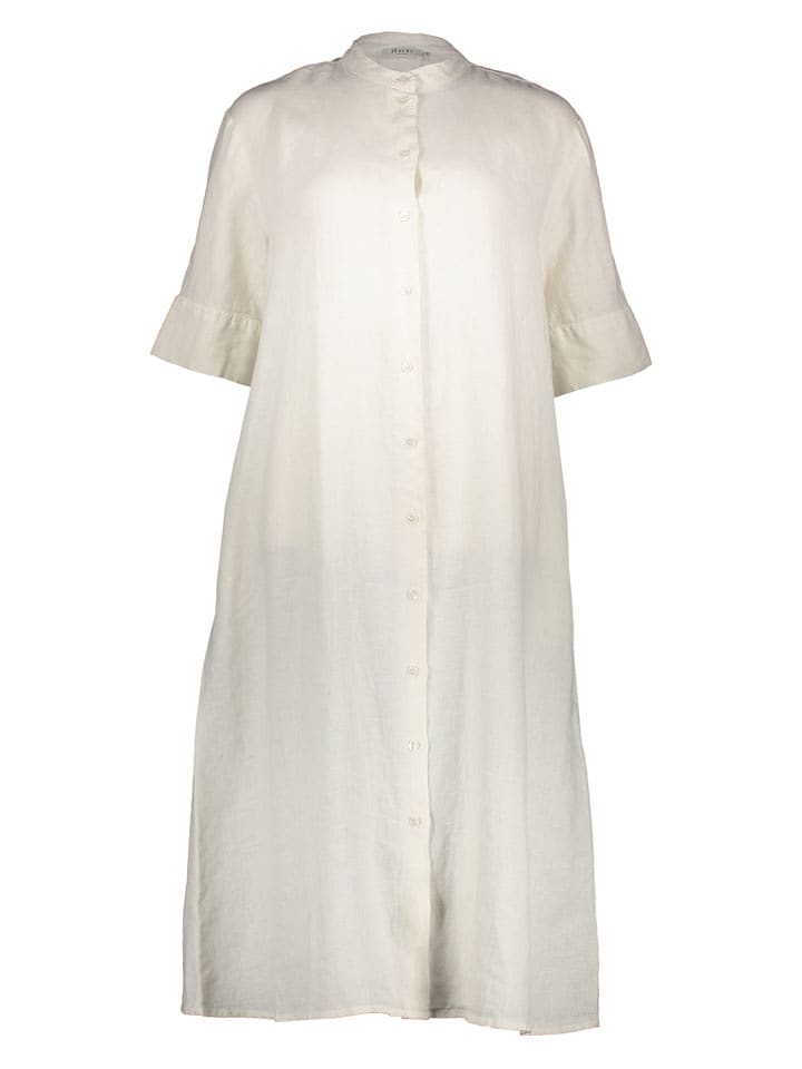 Maerz Muenchen Leinen-Kleid in Weiß - 36