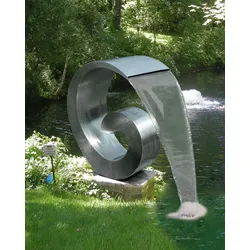 Gardenforma Wasserspiel Loop inkl. 1 Zoll Wasseranschluß, Ausführung: Edelstahl