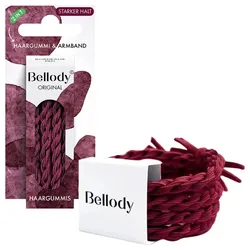 4 Stück Bellody Haargummis Bordeaux