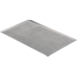 de Buyer Backblech Alu perforiert GN 1/1 H: 1cm mit schräger Kante, Backblech, Silber
