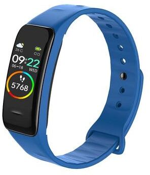 Inspired Deals C1 Smart Fitness Tracker With Color Display, Heart Rate Monitor, IP67 Waterproof Activity Bracelet blue