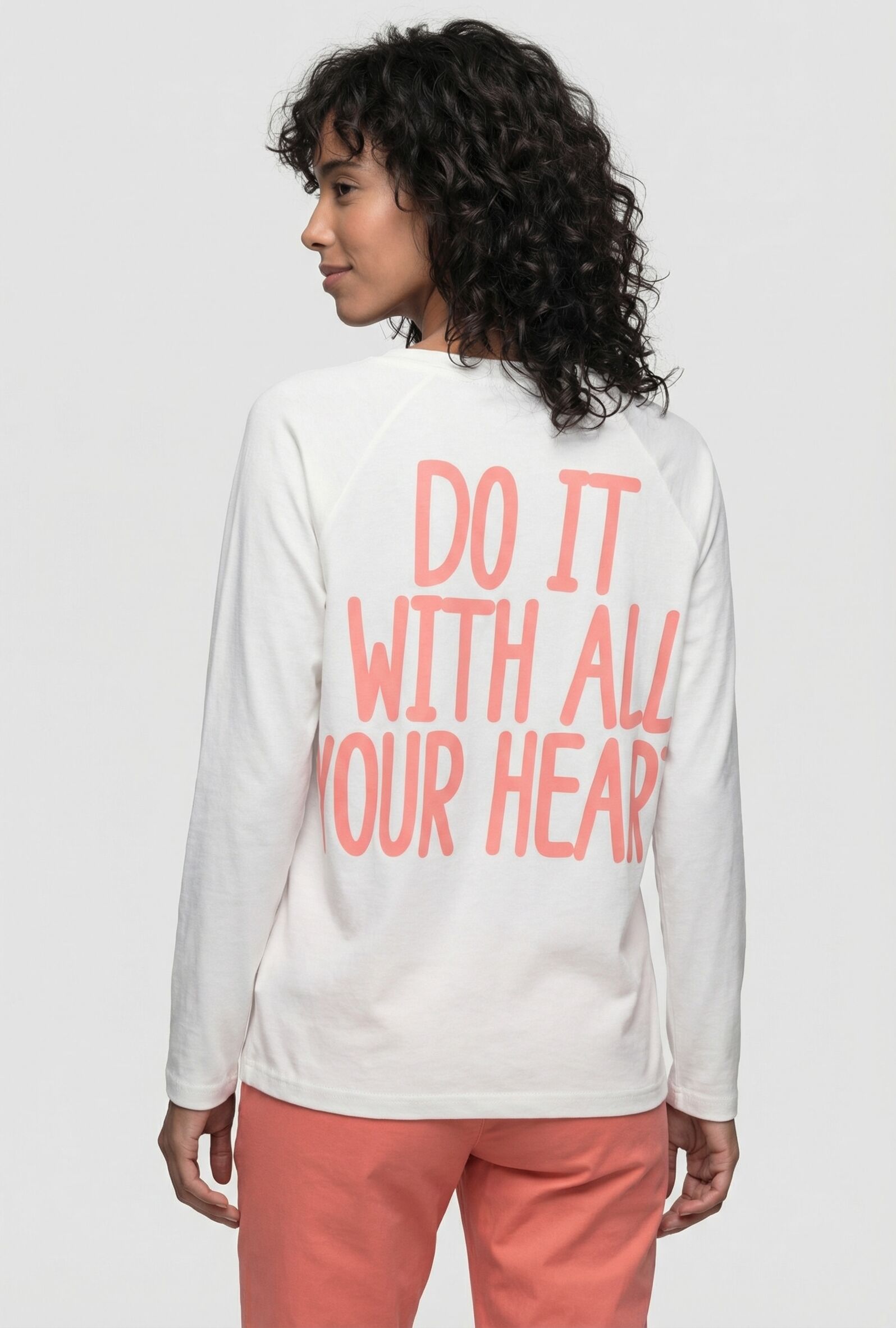 Langarmshirt ALIFE & KICKIN, Damen, Gr. S, weiß (with all your heart, weiß), 100% Baumwolle (Bio), Rundhals, Shirts Langarmshirt