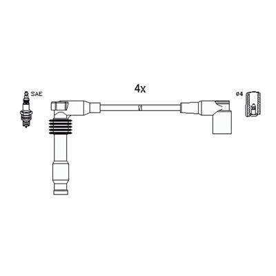 ASTEMO Zündleitungssatz Hüco 134759 für Opel CHEVROLET