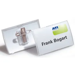DURABLE Click Fold Namensschilder transparent 7.5 cm x 4 cm
