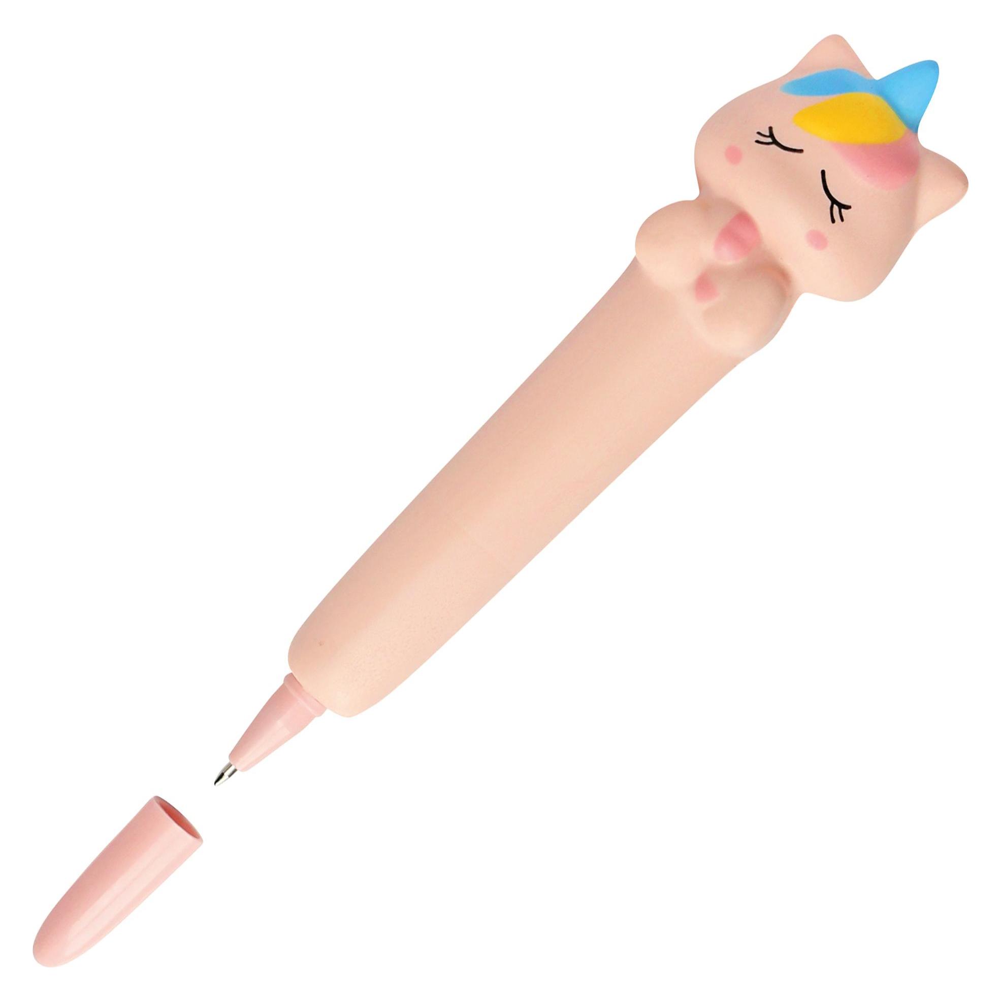 Online Kugelschreiber Anti Stress Pen Einhorn M rosa (3x) (21611/3D)