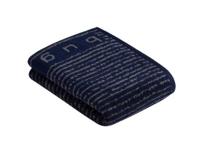 Bugatti Duschtuch Tiago Marine Blau Baumwolle 67 x 140 cm - Duschtuch