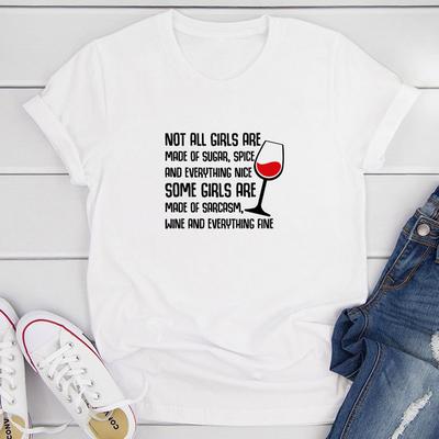 ForAllApparel Not All Girls Are Made Of Sugar And Spice And Everything Nice T Shirt White XL