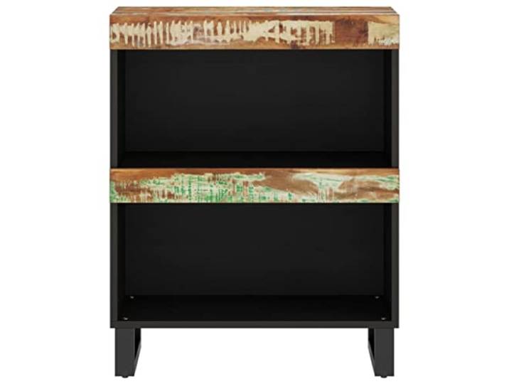 KTHLBRH Sideboard 60 x 33 x 75 cm Massivholz Recrupero Eisenbeine, großer Stauraum, stabile Tischplatte, einzigartige gemischte Farbe