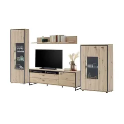 uno Wohnkombination  Argon , holzfarben , Maße (cm): B: 339 H: 210 T: 50.0