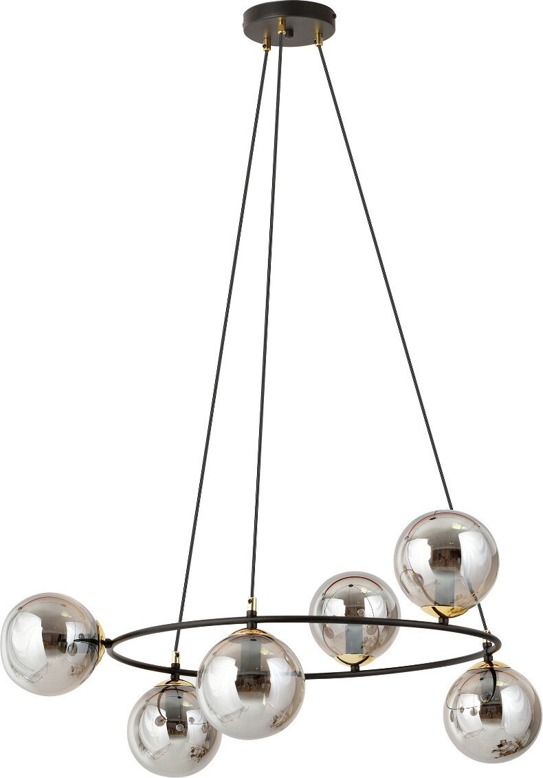 Emibig Hanglamp Kroonluchter AZURA 6 BL GRAFIT 1294/6