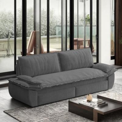 "73.2"" 3-in-1 Convertible Pull-Out Sofa Bed with Queen Size Sleeper"