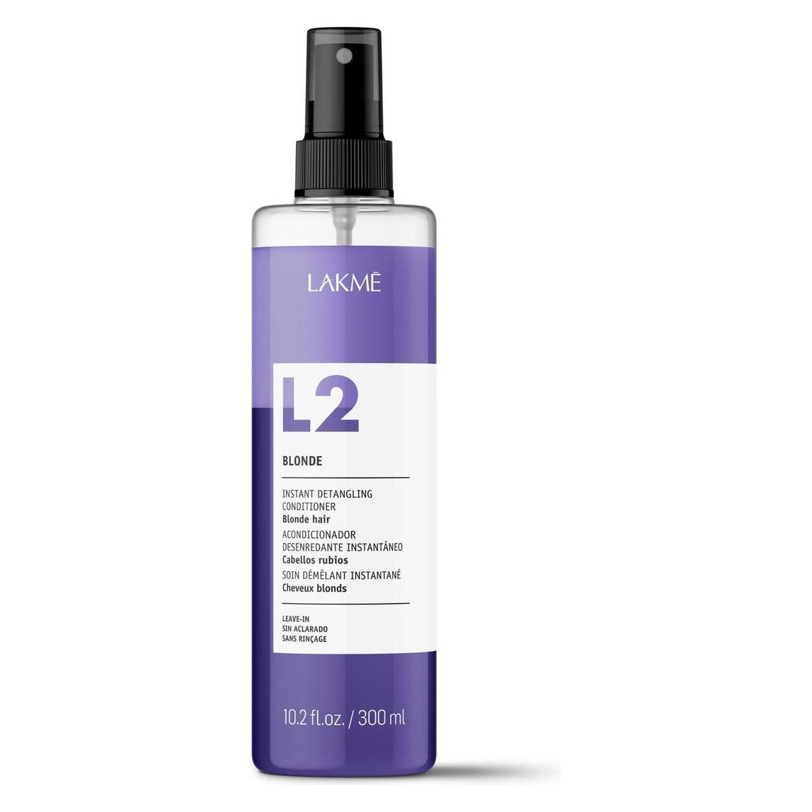 Lakmé L2 Blonde Bi-Phase Conditioner Detangling Spray for Hair Leave-In (300 ml) (8429421455428)