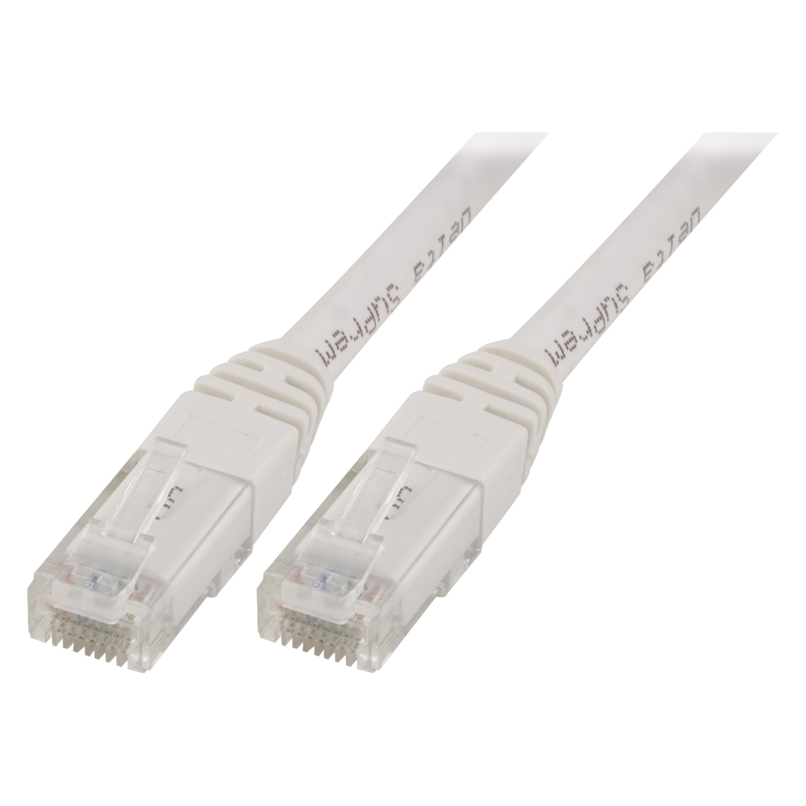 Deltaco V2-TP - 2 m - RJ-45 - RJ-45 - Weiss (U/UTP, CAT5e, 2 m) (V2-TP)