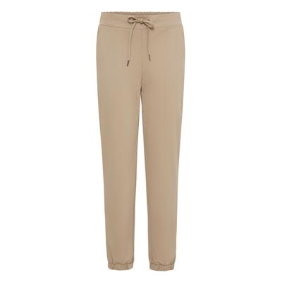 Chinohose OXMO "Chinohose OXHenna", Damen, Gr. L, N-Gr, beige (dune), Obermaterial: 73% Polyester PES. 23% Viskose CV. 4% Elasthan EL., Hosen Chinohose