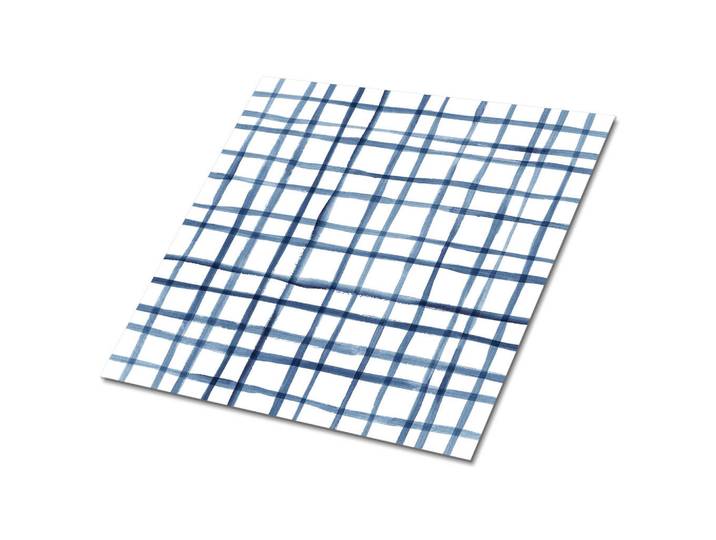 Tulup Selbstklebende Wandfliesen 9 Stück 30x30 cm - Gitterlinien, Blau, Quadratisch, 30x1.6x30 cm, Tapeten & Wandverkleidungen, Wandtattoos & Sticker