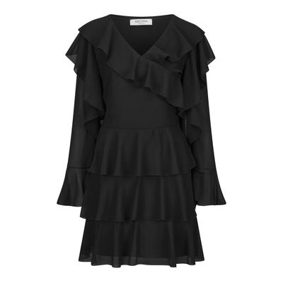 Abendkleid NICOWA "Nicowa Kleid NIWELA", Damen, Gr. 38, schwarz, Casual, regular fit, Kleider Abendkleid, aus feinem Chiffon