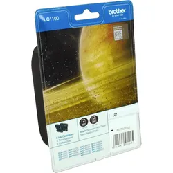 2 Brother Tinten LC-1100BKBP2DR Doppelpack schwarz