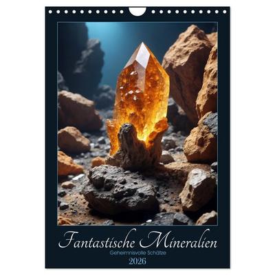 Fantastische Mineralien - Geheimnisvolle Schätze (Wandkalender 2026 DIN A4 hoch), CALVENDO Monatskalender