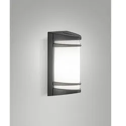 Fabas Luce Außenwandleuchte PIX, E27, IK08, IP54, dunkelgrau FAB-6563-21-294