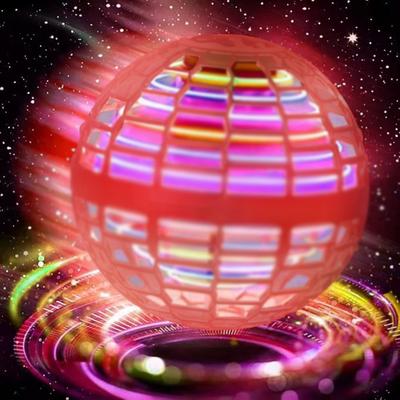 Quick Pick Pro Hand Controlled LED Cosmic Flying Ball Drone Toy For Kids Indoor Outdoor Hovering Orb red