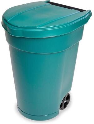 Mighty Tuff 50-Gallon Wheeled Trash Barrel, Outdoor/Indoor