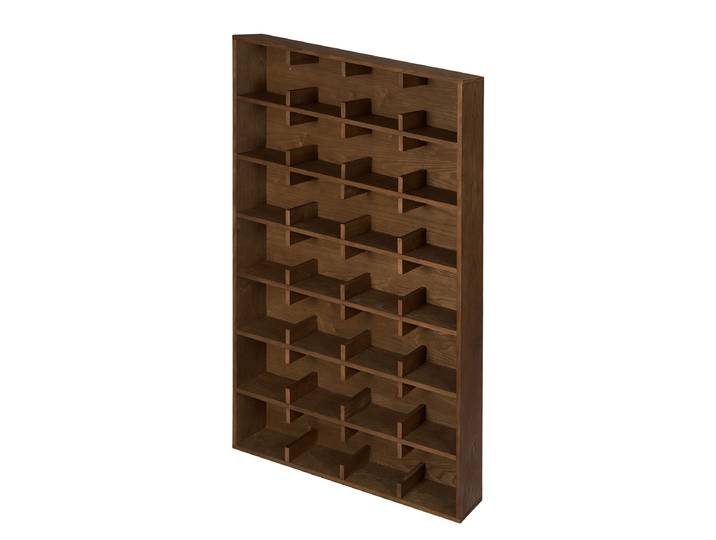Furniertes Tassenregal SONDEY Typ B MDF Mitteldichte Holzfaserplatte , furniert Braun/Walnuss 110cm