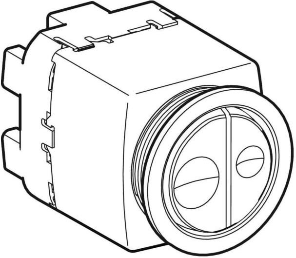 Geberit Drücker zu WC-Strg. mit pneumatischer 241413211 Spülausl. 2-Mengen-Sp. glanzverchromt
