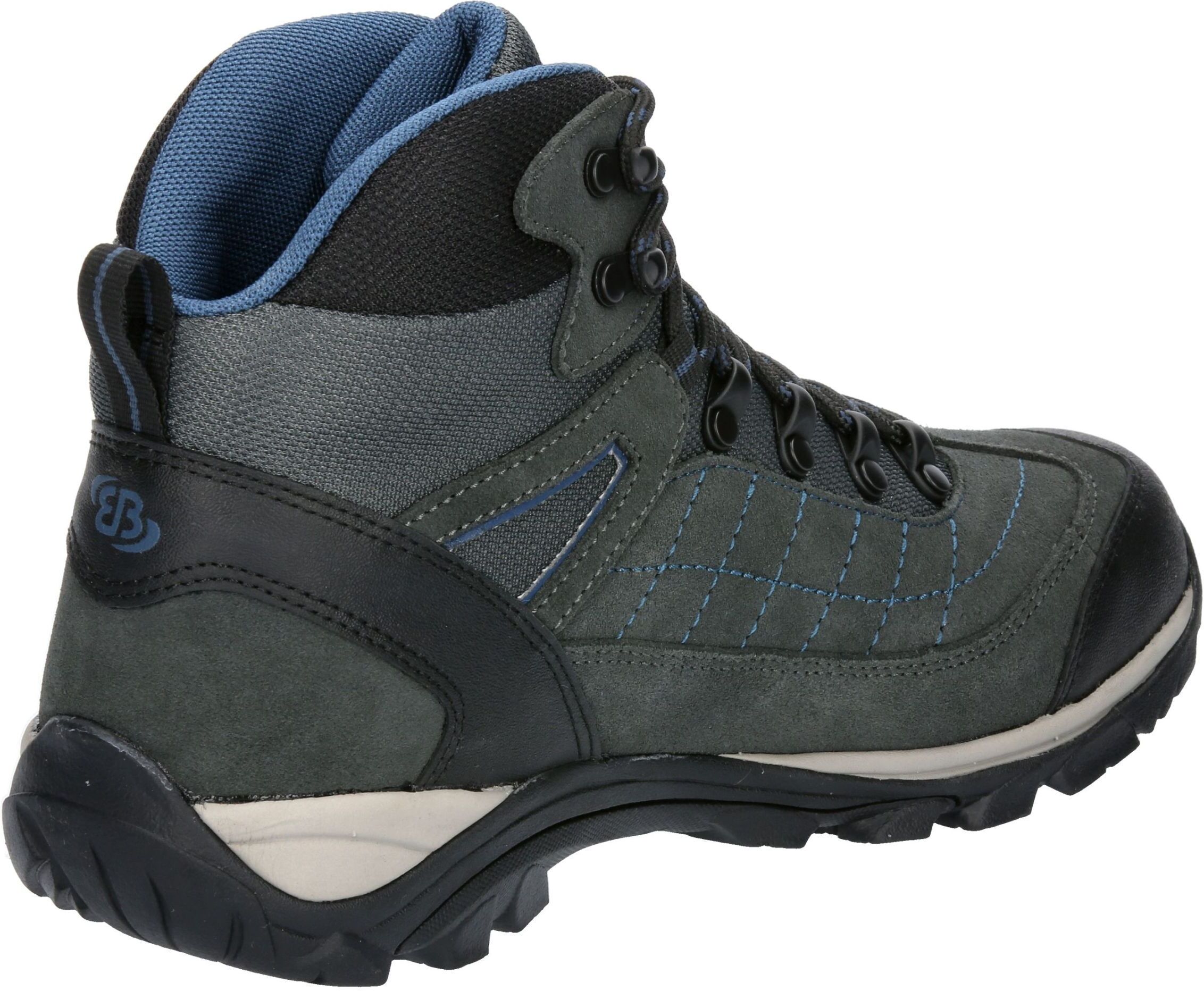 Wanderstiefel BRÜTTING "Outdoorstiefel Mount Crillon High", Herren, Gr. 47, grau, Veloursleder, Schuhe Wanderstiefel grau 47