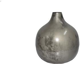 BIDK Home "Iron Vase 11""H Silver - Light Rock Silver"
