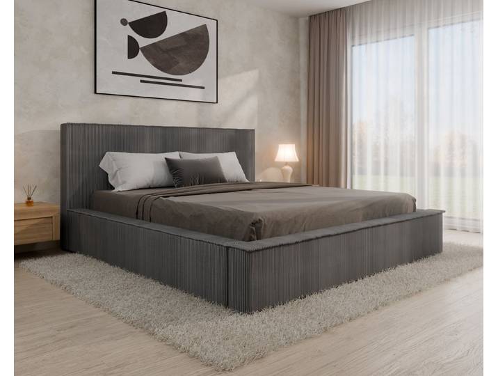 Homesy Polsterbett Polsterbett SANA – modernes Bett mit Bettkasten, optional mit Matratze