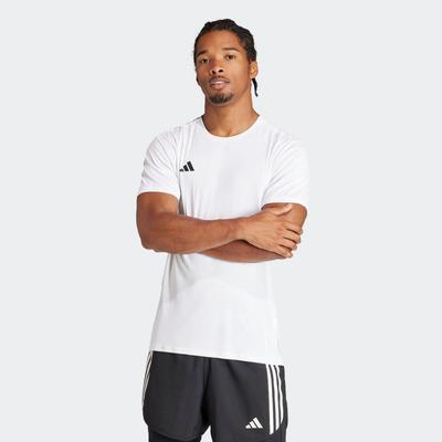 Laufshirt ADIDAS PERFORMANCE "ADIZERO ESSENTIALS RUNNING", Herren, Gr. XXL, weiß, Obermaterial: 100% Polyester, normal, Rundhals, Shirts Laufshirt