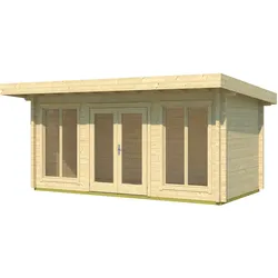 Weka Weekendhaus (Homeoffice-Gartenhaus) 709 Gr. 2 - 70 mm 480 x 250 cm - 50 % Rabatt auf Dacheindeckung