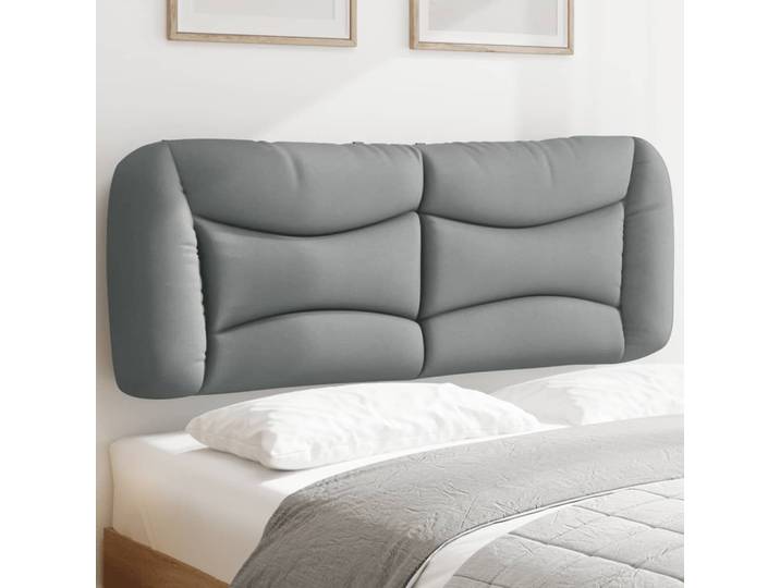 vidaXL Kopfteil-Kissen Hvar Hellgrau 137 cm Stoff