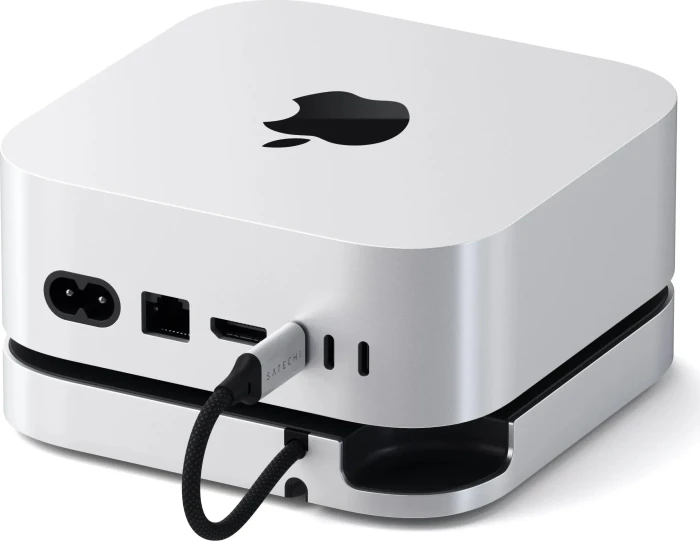 Satechi Mac Mini M4 Stand & Hub with SSD Enclosure - Silver