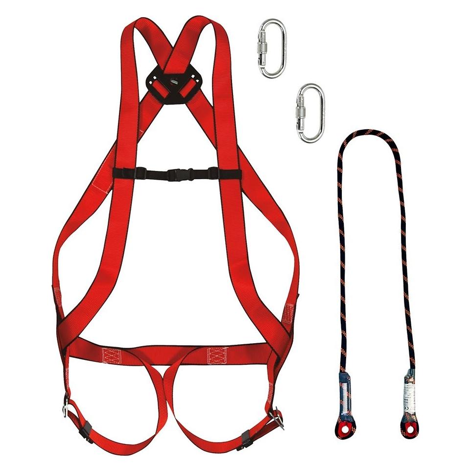 Topco Auffanggurt-Set 10 Basic, 1 Anschlagpunkt, Seil ø 11 mm, Mod30-Verbindungselement (Auffanggurt, Höhensicherungsset) (76687067)